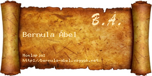 Bernula Ábel névjegykártya